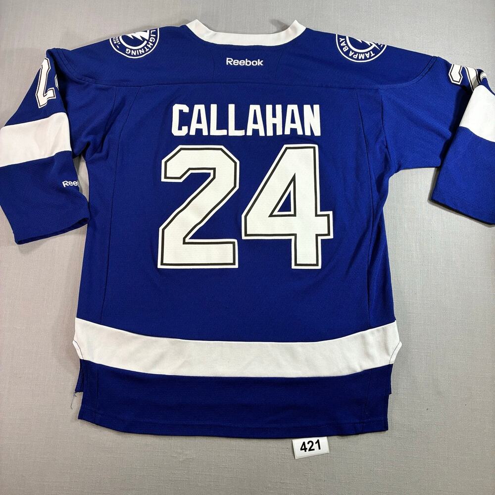 Reebok Tampa Bay Lightning Callahan #24 Youth L/XL NHL Hockey Jersey Blue - Picture 13 of 13